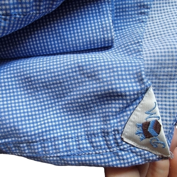 Peter Millar checkerboard   long sleeve button up size larg - Picture 5 of 7